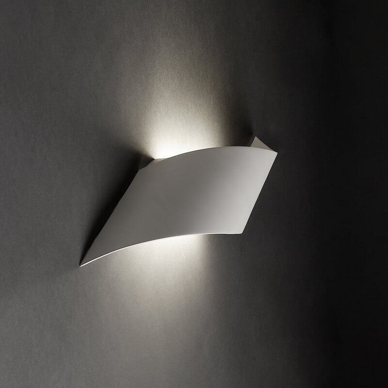 Grok - Petite applique murale d'intérieur à 1 ampoule led en aluminium satiné - Leds-c4