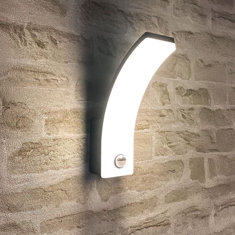 Arum Lighting - Applique détection Extérieure led gibraltar IP65 3 Puissances 12W-15W-20W