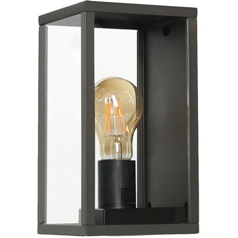 Applique d'extérieur ara noir en aluminium