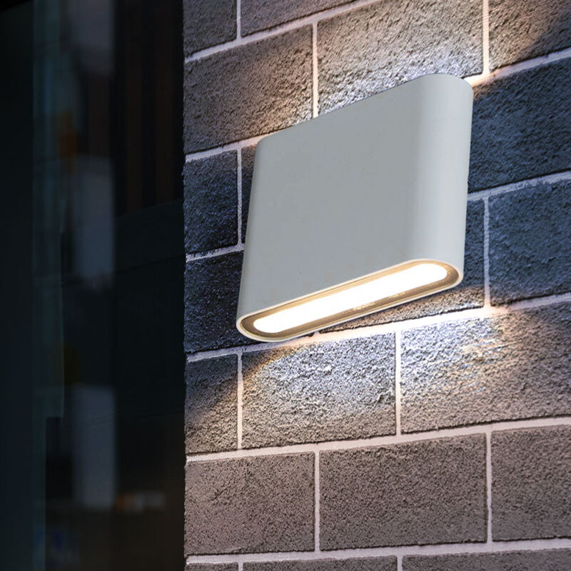 Lampe murale d'extérieur Lampe de façade Lampe de jardin Lampe led de porte d'entrée blanche l 11,5 cm