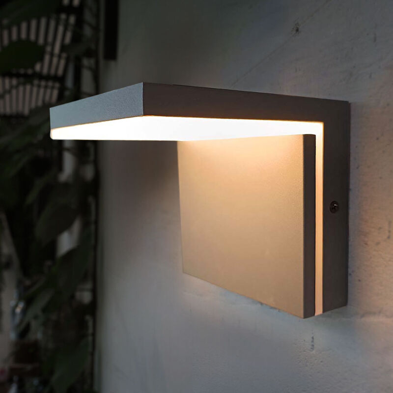 Lampe murale d'extérieur Lampe de façade Lampe de porte d'entrée anthracite Lampe de jardin en aluminium h 14,5cm