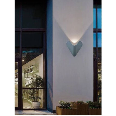 Applique D'extérieur Led 12w Gris Aluminium Lumière Froide Chaude Naturelle Es61