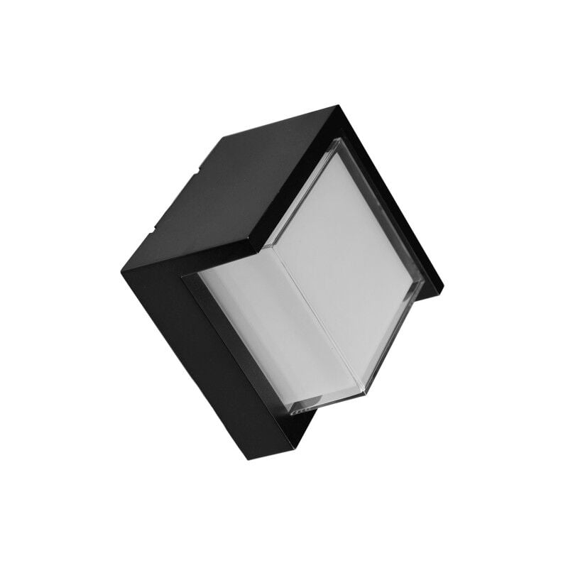 Applique extérieure 12w 3000k anoa noir ip65 16x16x10,2 cm 600lm