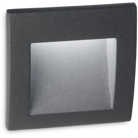 Applique d'extérieur LED carrée encastrable Anthracite IP65, 3000K