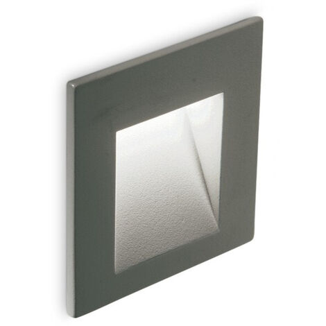 Applique d'extérieur LED carrée encastrable Anthracite IP65, 3000K