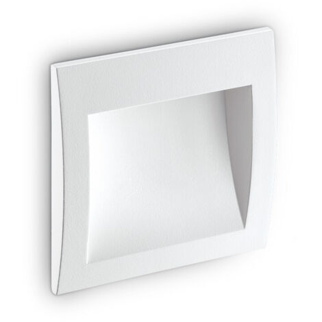 Applique d'extérieur LED carrée encastrable blanche IP65, 3000K