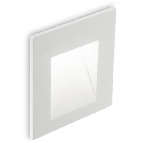 Applique d'extérieur LED carrée encastrable blanche IP65, 3000K