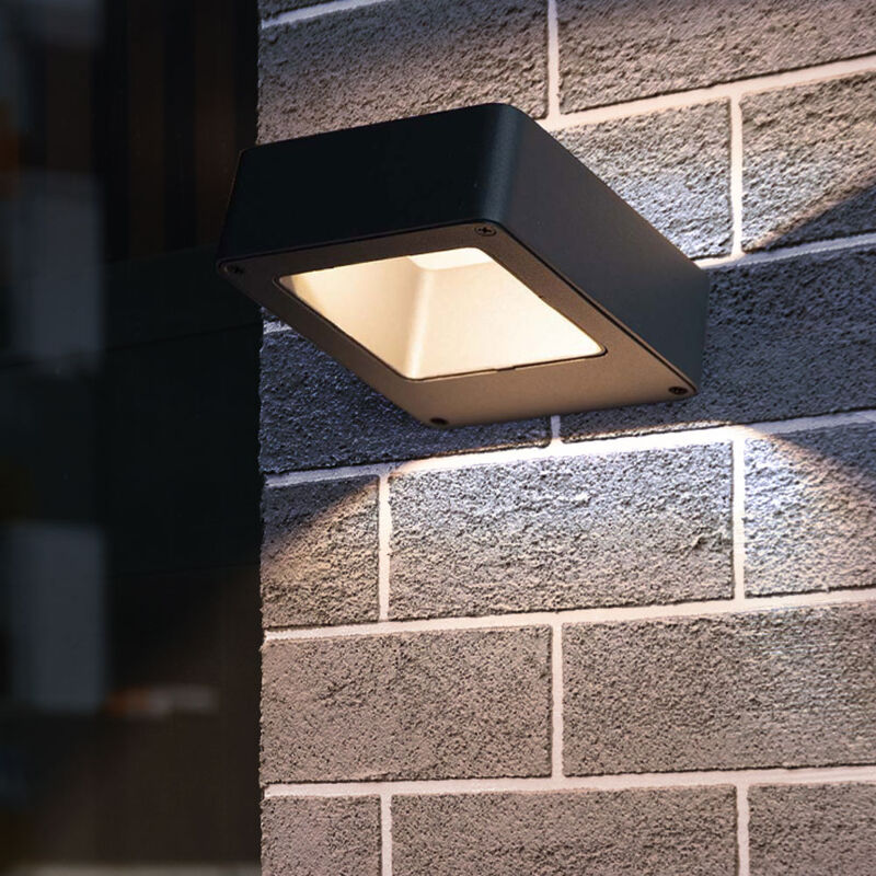 Lampe murale d'extérieur led Lampe de façade Lampe de jardin Lampe de terrasse Anthracite h 14cm