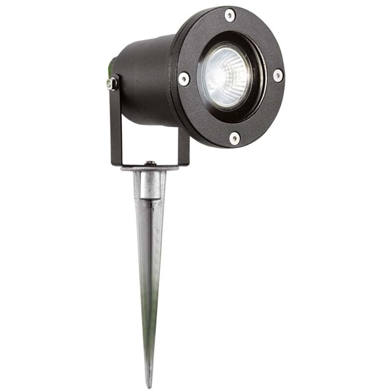 3W extérieur et véranda (Gu10 Led), phare directionnel noir 3000K 270 lumens