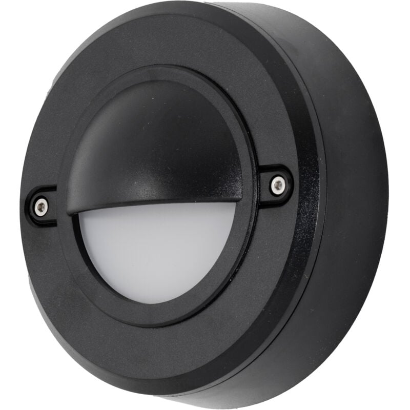 Mita Aplique exterior con luz led en blanco cálido 3000K en color negro