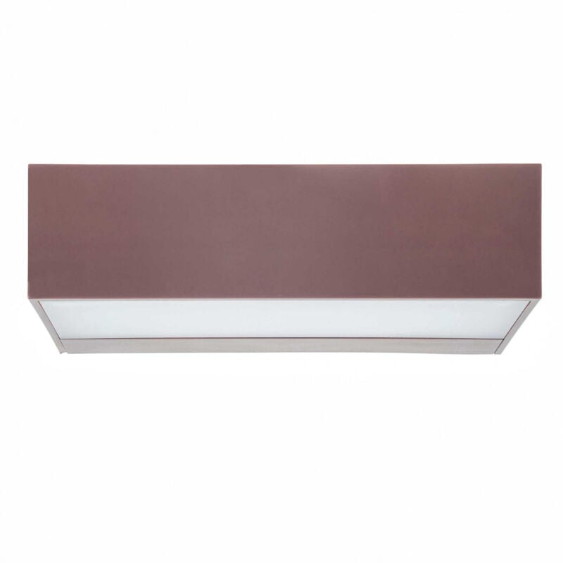 Ara aplique exterior rectangular marrón con led blanco cálido 3000K