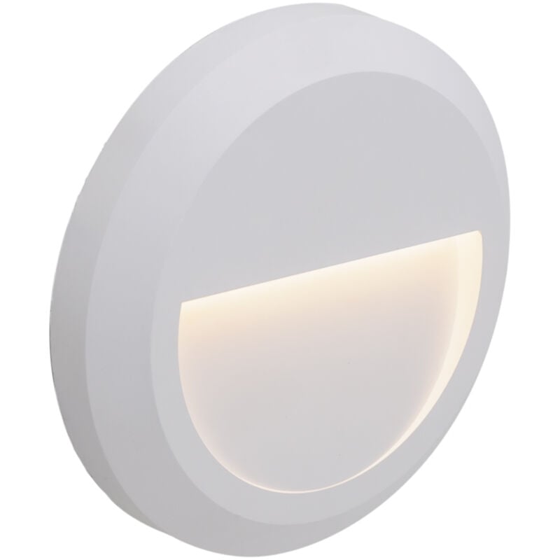 Siram aplique exterior con luz led blanco cálido en color blanco