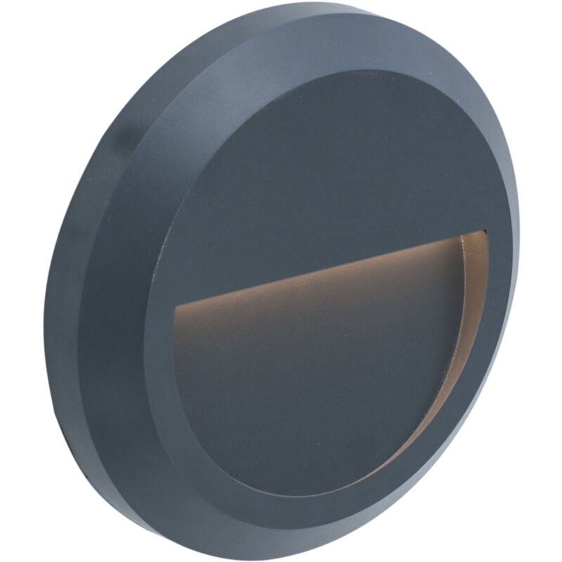 Siram aplique exterior con luz led blanco cálido en color gris urbano