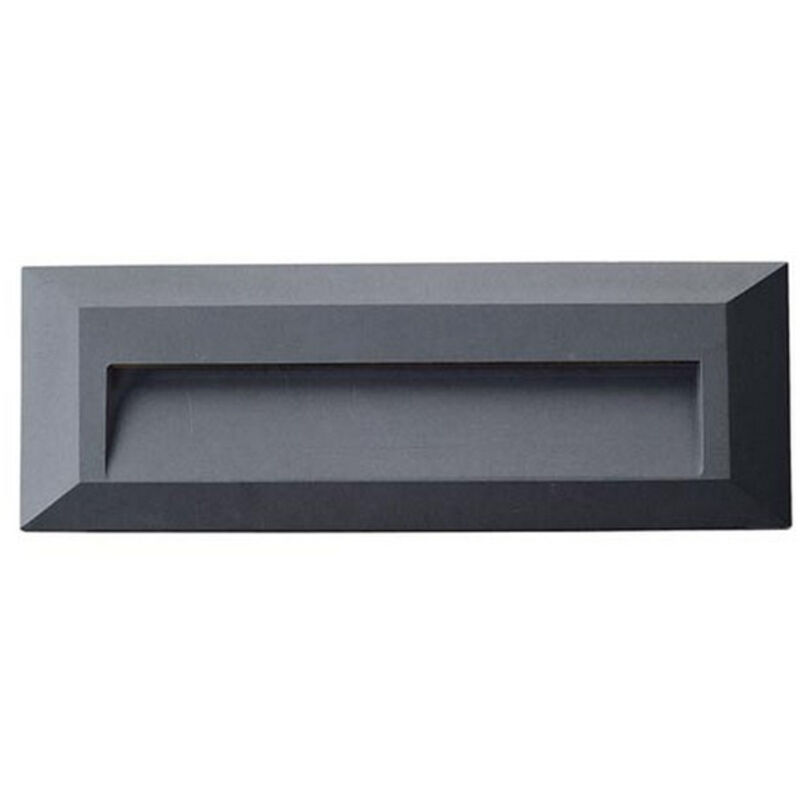 Larissa Lighting - Balise Murale Extérieure led 3W IP65 Graphite zambelis - Blanc chaud - 3000K