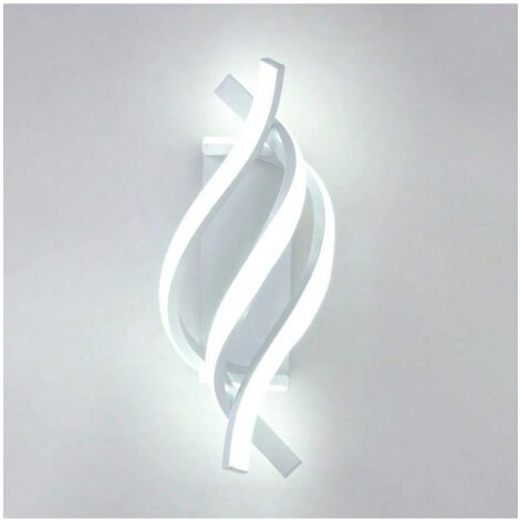 Applique di design GOECO con cavo intrecciato, alluminio argento, 32,5x15x20 cm, 19W, luce bianca, 220V