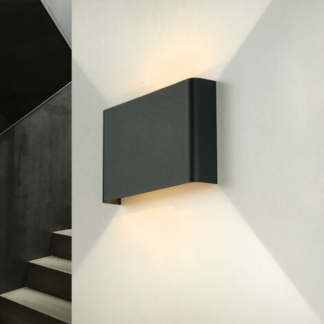 Applique d'intérieur HAGA de couleur graphite au design moderne de style minimaliste 2xG9 éclairage indirect - Graphite