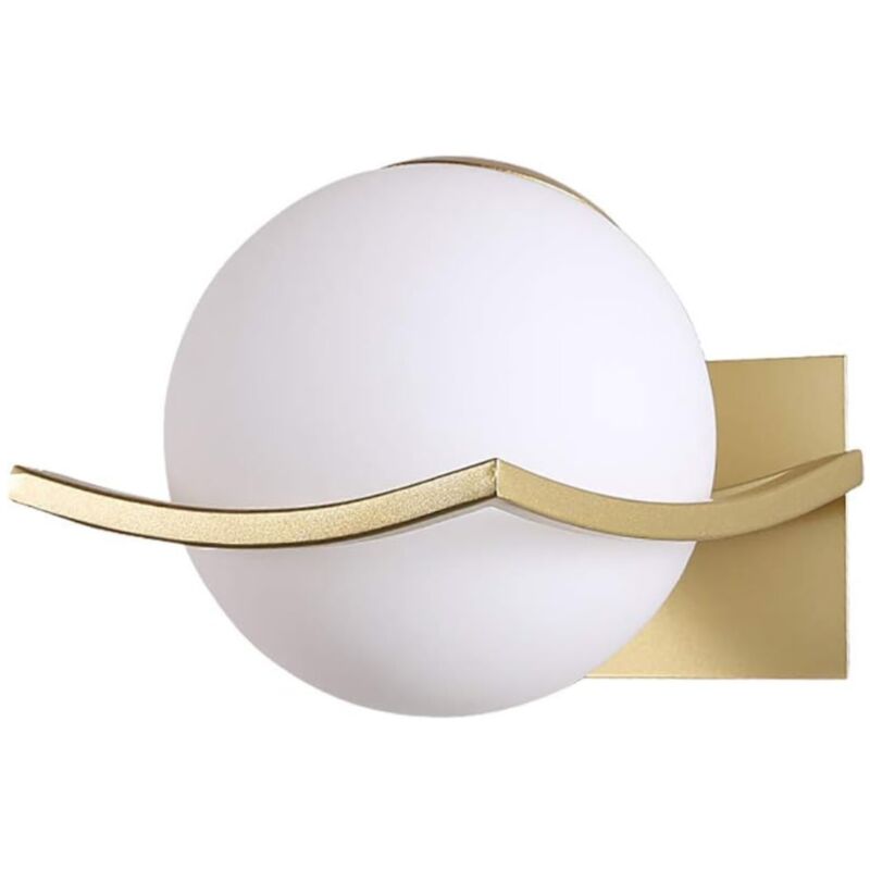 Applique d'intérieur, source lumineuse E27, applique LED (sans ampoule), doré, lumière chaude