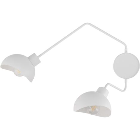 Applique doppia orientabile bianca Roy 2xE27 Sigma Lighting