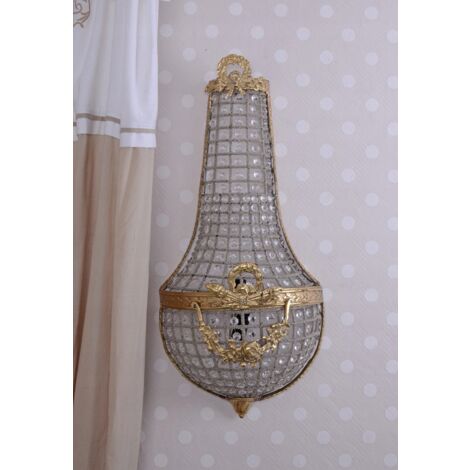 Applique dorée avec cristaux de style baroque - élégance et brillance