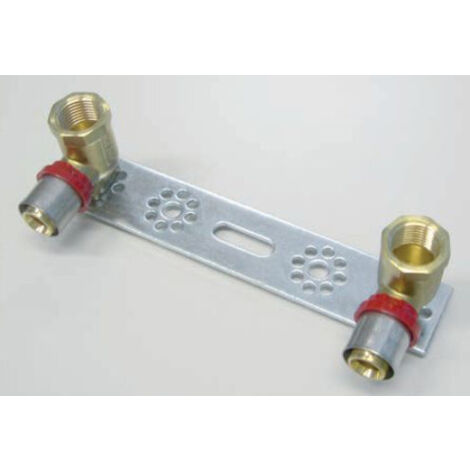Applique Double plate Multicouche à sertir (TH) F1/2''(15/21) Ø20. 150mm Tiemme