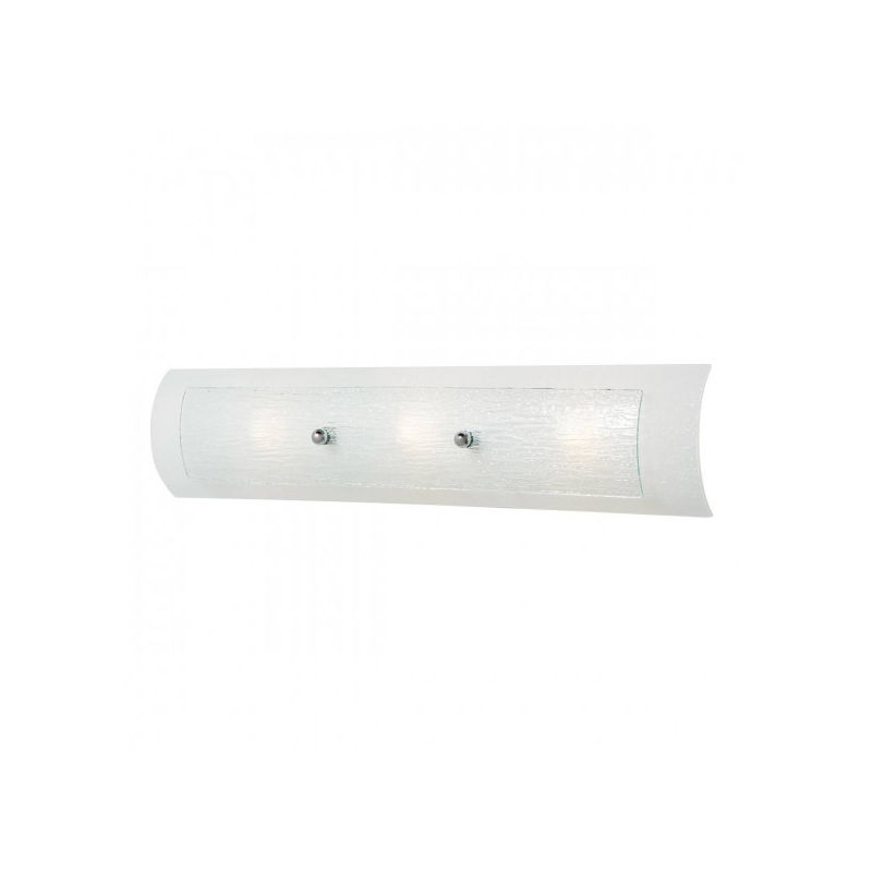 Elstead - Applique Duet, 61 cm, verre givré et blanc, chrome poli, LED, 3 éclairages