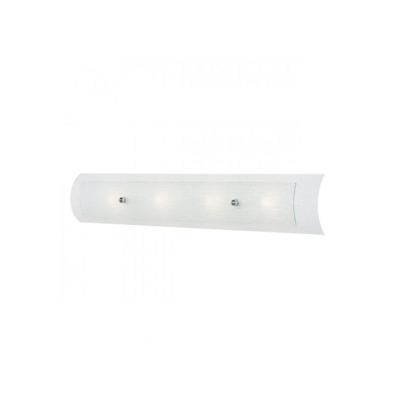 Elstead - Applique Duet, 76.2 cm, verre givré et blanc, chrome poli, LED, 4 éclairages