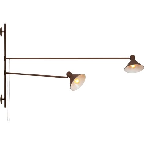 Applique DUETTO in metallo bronzo con due bracci orientabili