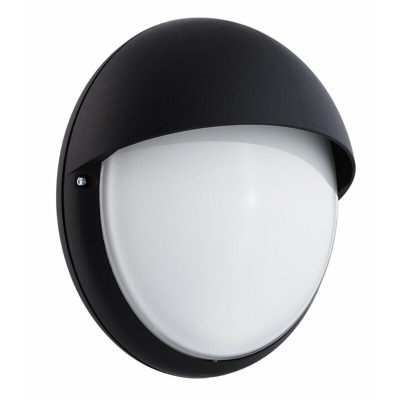 L'ebenoid - Applique Dune casquette E27 sans source lumineuse antivandale noir 079260