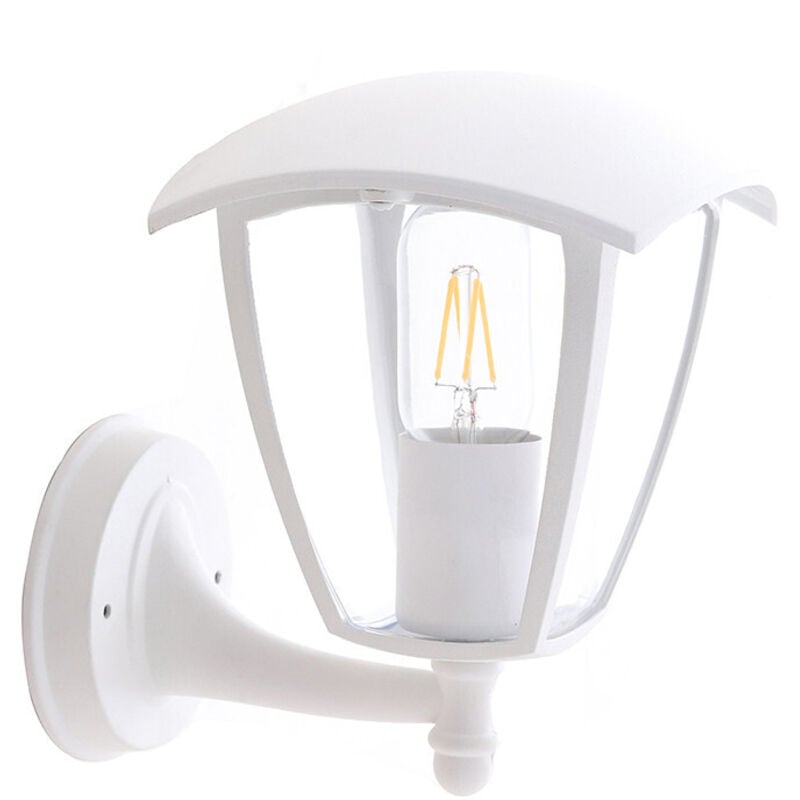 Applique E27 Aluminium Blanche étanche IP44