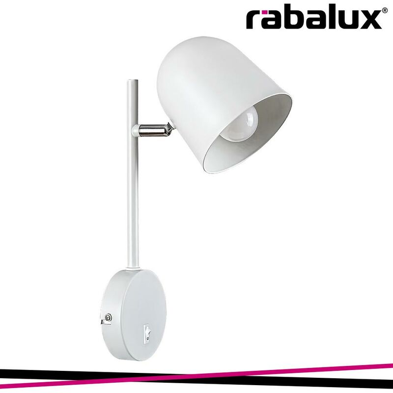 Image of Rabalux - egon, indoor metal wall lamp, E14 1XMAX 40W, matt white, wit