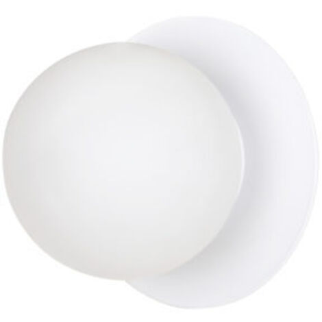 Applique Emibig Minerva bianca 1 luce E14 metallo/vetro