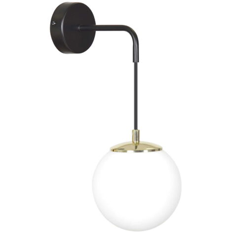 Applique Emibig OGNIS noire E14 1x10W dimmable acier-verre