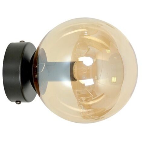 Applique Emibig ROSSI nero/miele vetro 1xE14 dimmer IP20