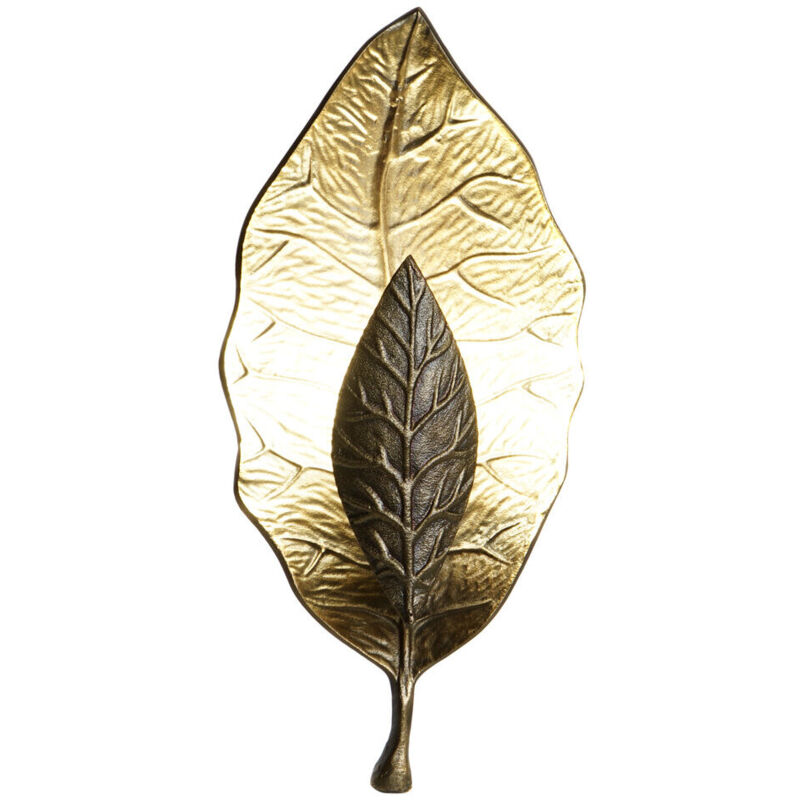 Lampe Applique Aluminium 21X10X46 Feuille Bronze