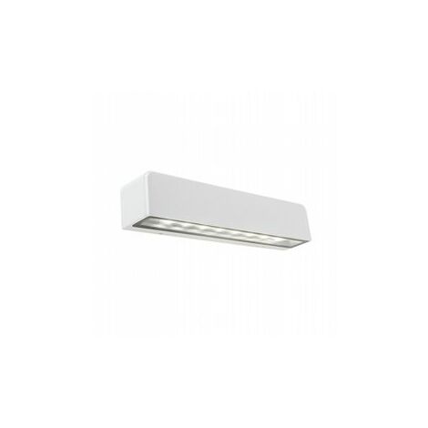 Applique en aluminium moulé avec diffuseur en verre transparent blanc
