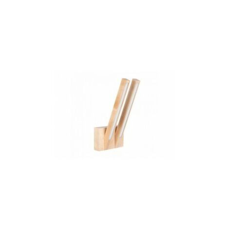 Applique en Bouleau Naturel, Design Scandinave Double Barres Lumière Directe, LINUS WALL LAMPS - Naturel