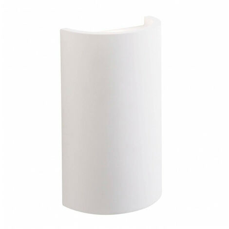 Applique en plâtre Plâtre Plâtre blanc 2 ampoules 16cm - Blanc