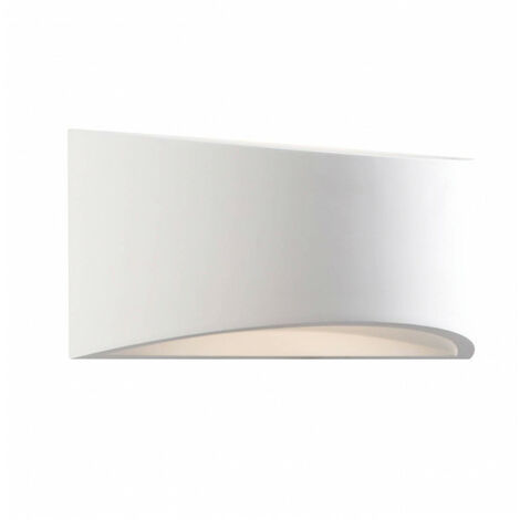 Applique en plâtre Toko Plâtre Plâtre blanc 1 ampoule 14cm - Blanc