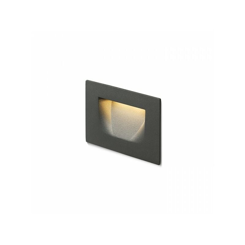 Applique encastrable gris anthracite 230V led 3W IP54 3000K