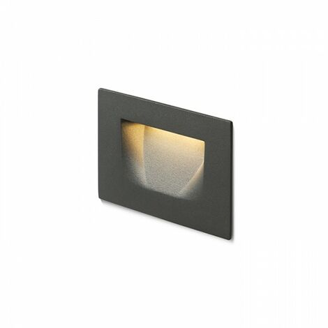 Applique encastrable gris anthracite 230V LED 3W IP54 3000K