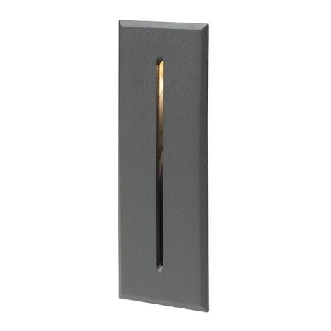 Applique encastrable gris anthracite SEGNO 230V LED 3W IP54 3000K