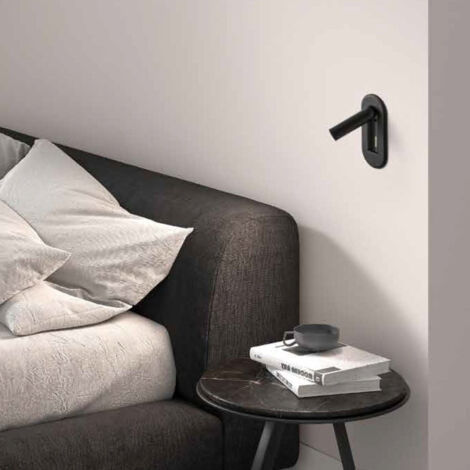 Applique encastrable Tête De Lit Mila Tactile Noir Mat