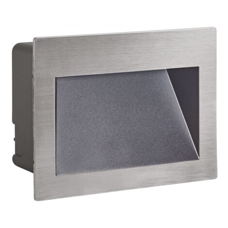 applique encastrée murale - aric inari - 10.5w cct - ip65 - inox - aric 51344