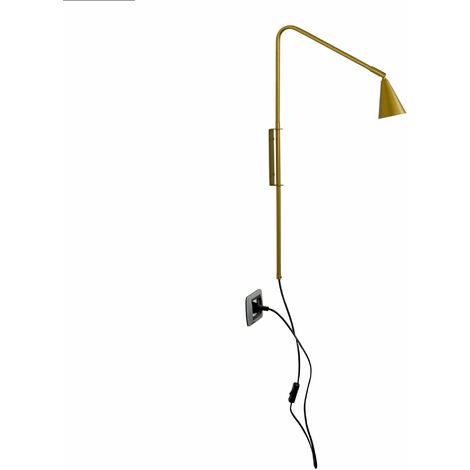Applique ENEA in metallo oro con punto luce orientabile