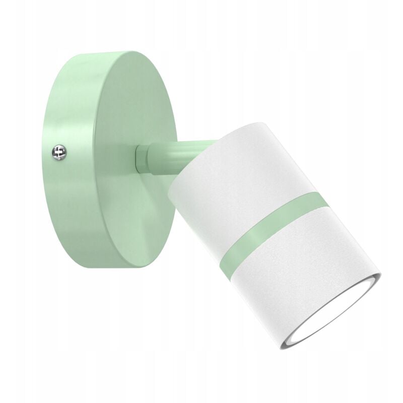 Applique enfant LED orientable Gu10, vert menthe, blanc
