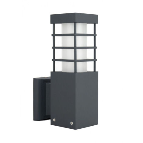 Applique esterna alluminio E27 IP54 grigio SU-MA RADO II