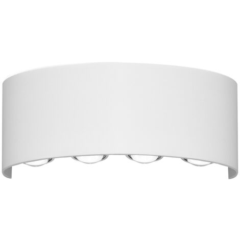 Applique esterna bianca arrotondata LED 8W 3000K Italux