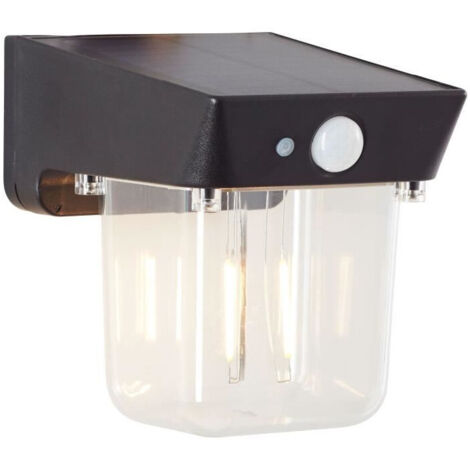 Applique esterna - BRILLIANT - PARSON - LED e solare - Rilevatore di movimento - Plastica - 3,7 W - Nera