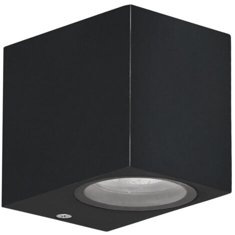 Applique esterna cubo nero GU10 35W IP44 Nerium Candellux