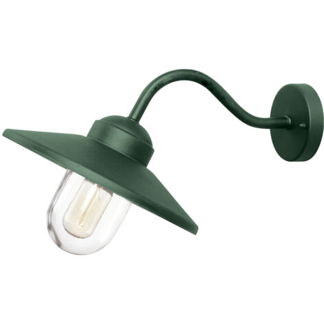 Applique esterna industrial verde E27 IP44 Klampenborg Elstead